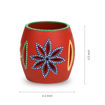 Picture of Terracotta Tealight Holder The Glowing Barrel (Red)