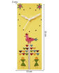 Picture of Handpainted Wall Clock Warli Style Shiny Yellow