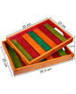 Picture of Wooden Serving Tray Multi Coloured (Set of 2)
