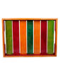 Picture of Wooden Serving Tray Multi Coloured (Set of 2)