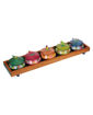 Picture of Multicoloured Emboss Hand Painted Parrot Jar Set With Tray And Spoon