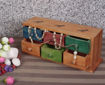 Picture of Wooden Chest Drawer With Parrot Carving Multicoloured