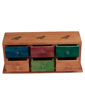 Picture of Wooden Chest Drawer With Parrot Carving Multicoloured