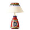 Picture of Terracotta Table Lamp 'Madhubani In Light' (Red)