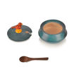 Picture of Wooden Parrot Jar Set With Tray & Spoon (Blue)