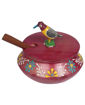 Picture of Parrot Jar set with Tray &  Spoon with Emboss (Red)