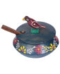 Picture of Wooden Parrot Jar Set With Tray And Spoon with Emboss (Blue)