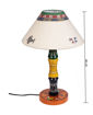Picture of Wooden Table Lamp Glossy Handpainted Multicolour