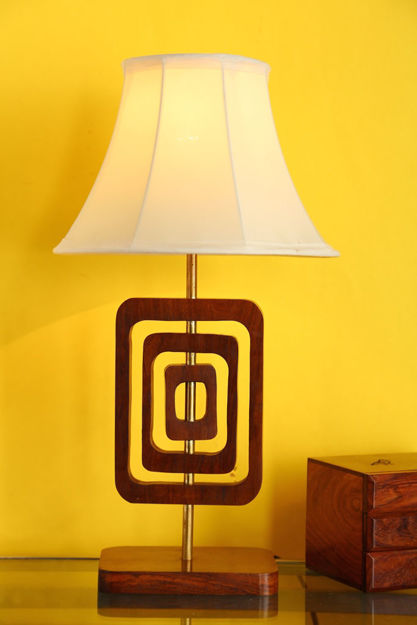 Picture of Wooden Table Lamp In Sheesham Wood