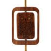 Picture of Wooden Table Lamp Engraved Owl