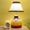 Picture of Terracotta Table Lamp 'Warli In Light' Flat Matki Shaped