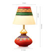 Picture of Terracotta Table Lamp 'Warli In Light' Pot Shaped Round (Red)