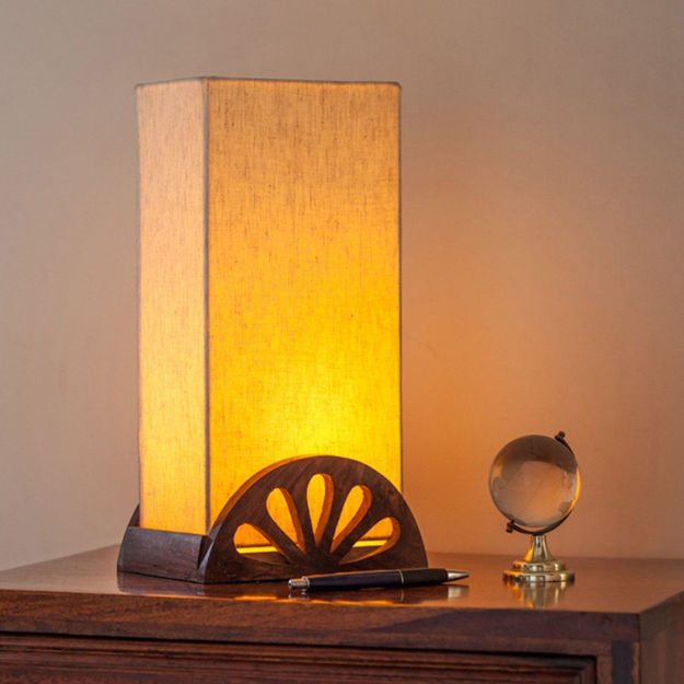 Picture of Wooden Table Lamp Decorative Sunrise