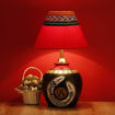 Picture of Terracotta Table Lamp Madhubani Shimmers