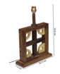 Picture of Artistic Square Wooden Table Lamp