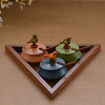 Picture of Triangular Wooden Parrot Jar Set With Tray & Spoon