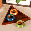 Picture of Triangular Wooden Parrot Jar Set With Tray & Spoon