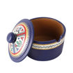 Picture of Terracotta Pickle Jar Set With Sheesham Tray And Spoon (Blue)