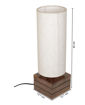 Picture of Wooden Table Lamp Round Shade And Square Base
