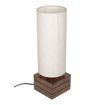 Picture of Wooden Table Lamp Round Shade And Square Base