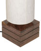 Picture of Wooden Table Lamp Round Shade And Square Base