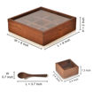 Picture of Wooden Spice Box With 9 Containers & Spoon