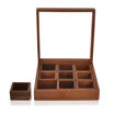 Picture of Wooden Spice Box With 9 Containers & Spoon