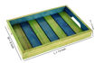 Picture of Wooden Runner Tray Elegant Green & Blue