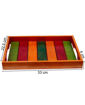 Picture of Wooden Runner Tray Elegant Green, Red & Orange