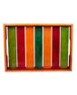 Picture of Wooden Runner Tray Elegant Green, Red & Orange