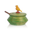 Picture of Wooden Parrot Jar Set With Tray & Spoon (Green)