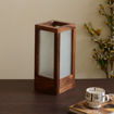 Picture of Wooden Table Lamp with Frosted Glass