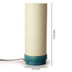 Picture of Round Wooden Table Lamp Blue