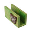 Picture of Wooden Napkin Tissue Paper Holder With Engraved Butterfly