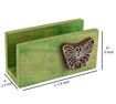 Picture of Wooden Napkin Tissue Paper Holder With Engraved Butterfly