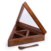 Picture of Pyramid Wooden Spice Box with Spoon