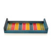 Picture of Multicoloured Wooden Serving Tray (13 x 6 Inch) - Blue