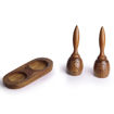 Picture of Slanting Wooden Salt & Pepper Shaker with Tray