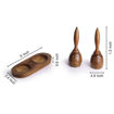 Picture of Slanting Wooden Salt & Pepper Shaker with Tray