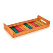 Picture of Multicoloured Wooden Serving Tray (13 x 6 Inch) - Orange