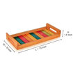 Picture of Multicoloured Wooden Serving Tray (13 x 6 Inch) - Orange