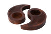 Picture of Wooden Tealight Holder Engraved Ying Yang Tabletop