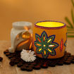Picture of Terracotta Tealight Holder The Glowing Barrel (Yellow)