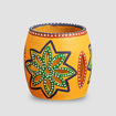 Picture of Terracotta Tealight Holder The Glowing Barrel (Yellow)
