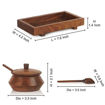 Picture of Wooden Jar Set with Tray & Spoon (Brown)