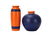 Picture of Terracotta Decorative Vase & Pots (Orange & Blue)