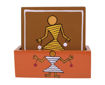 Picture of Wooden Tea Coasters Warli (Multicolour)