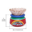 Picture of Terracotta Toothpick Holder Warli  (Set of 2 - Red)