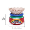 Picture of Terracotta Toothpick Holder Warli  (Set of 2 - Red)