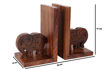 Picture of Wooden Bookends Handcarved Elephant